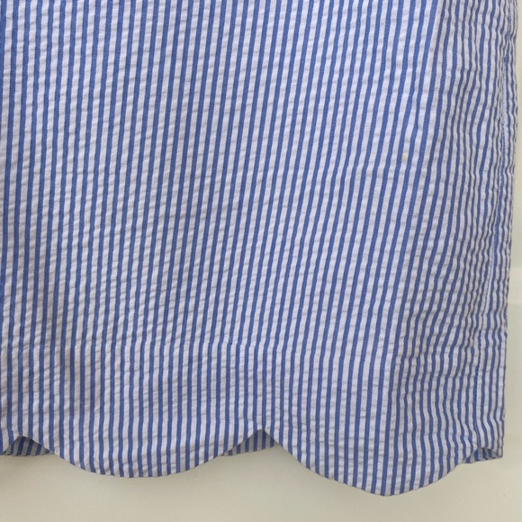 Vineyard Vines Scalloped Hem Blue and White Striped Skirt - Picture 3 of 7